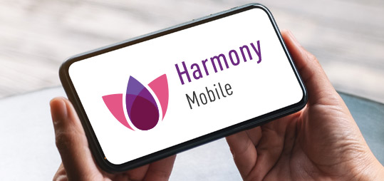 Logo von Harmony Mobile auf dem Handy