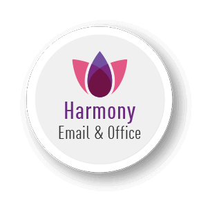 Logotipo de Harmony Email & Office en círculo