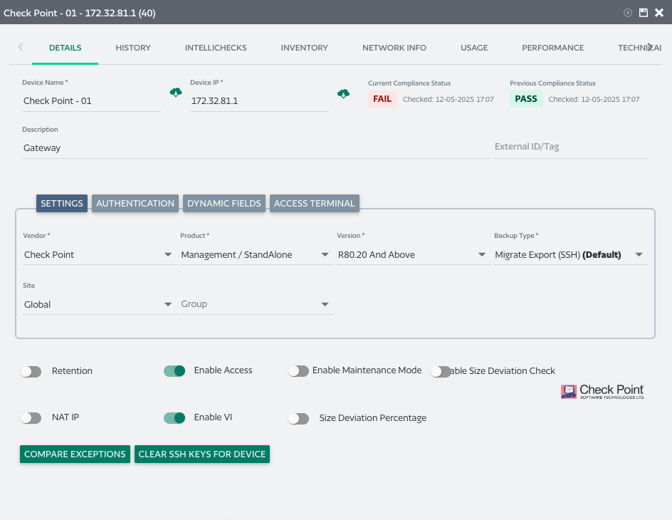 Compliance Status