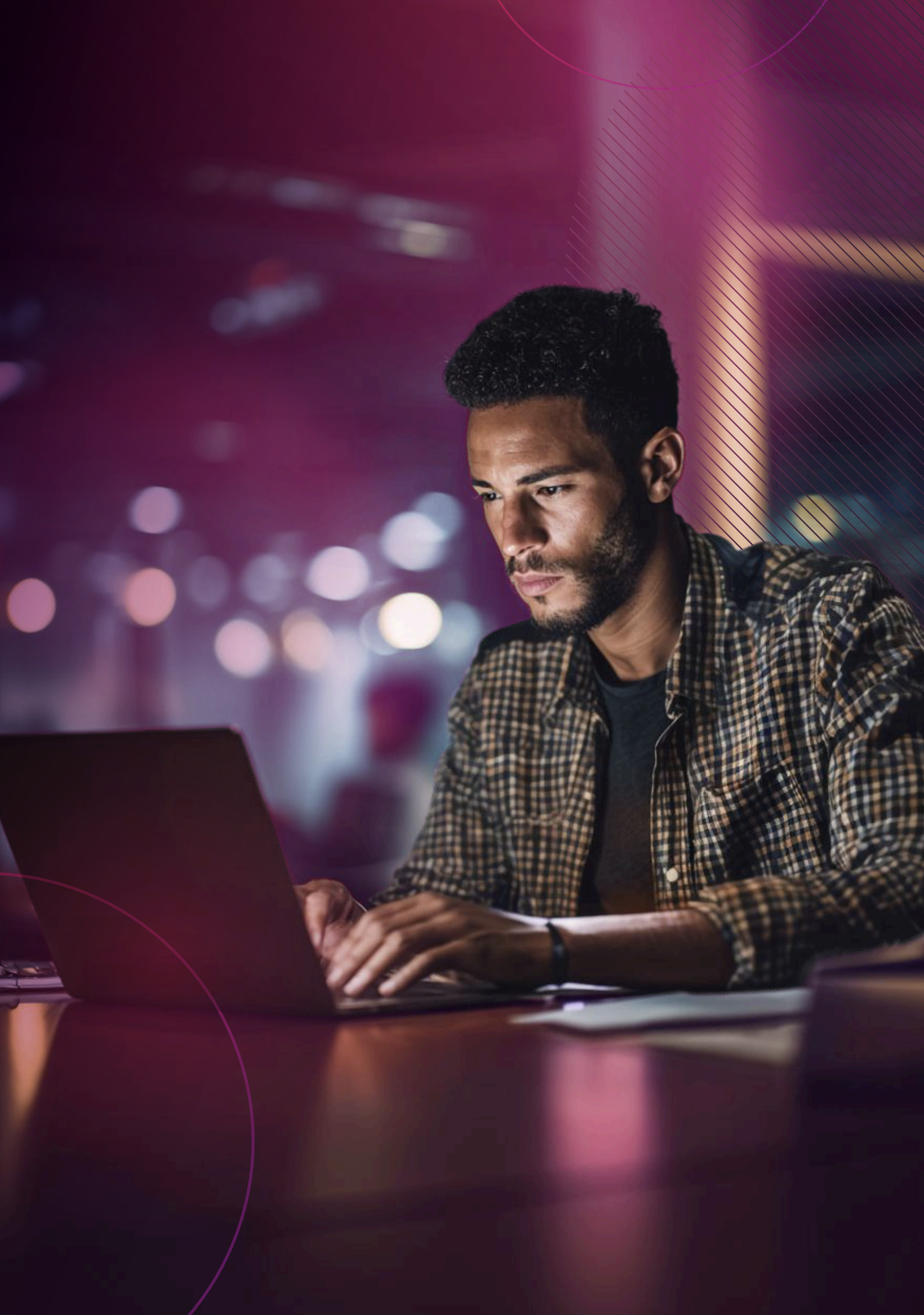 Professional working on a laptop