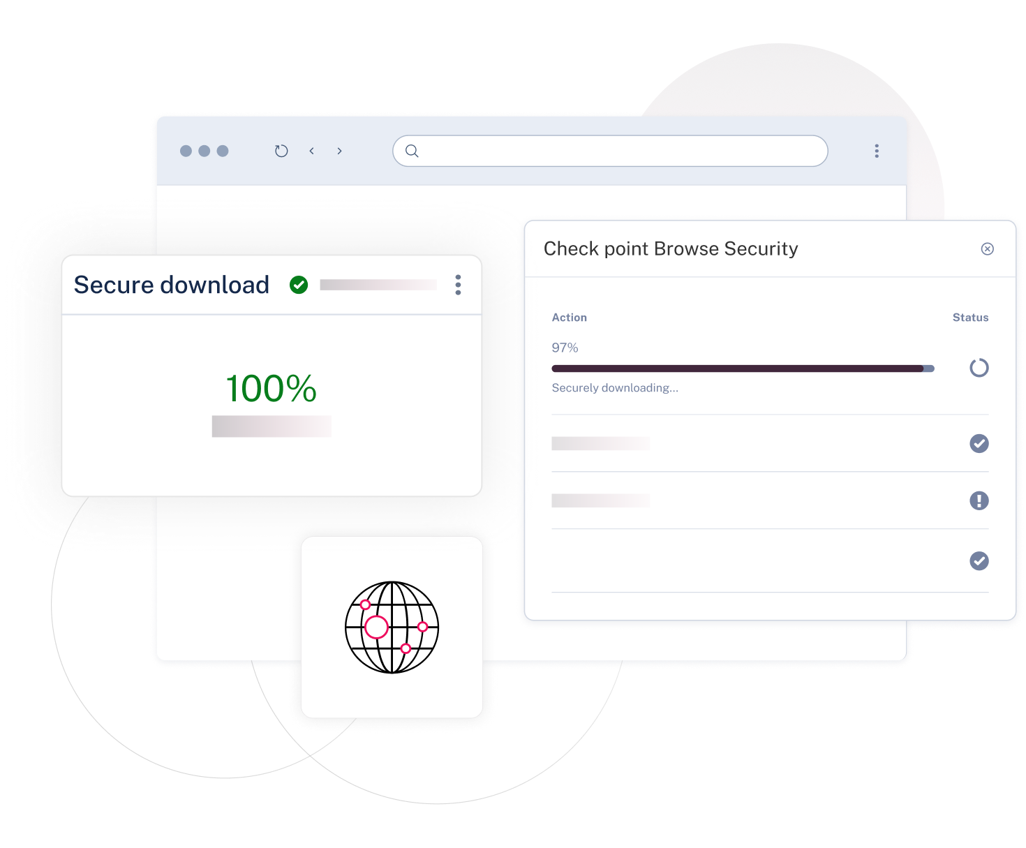 Screenshot di sicurezza del browser.