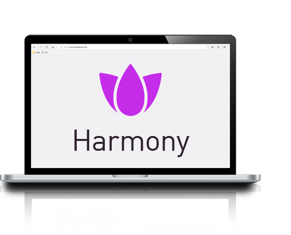Harmony BrowseのロゴとノートPC