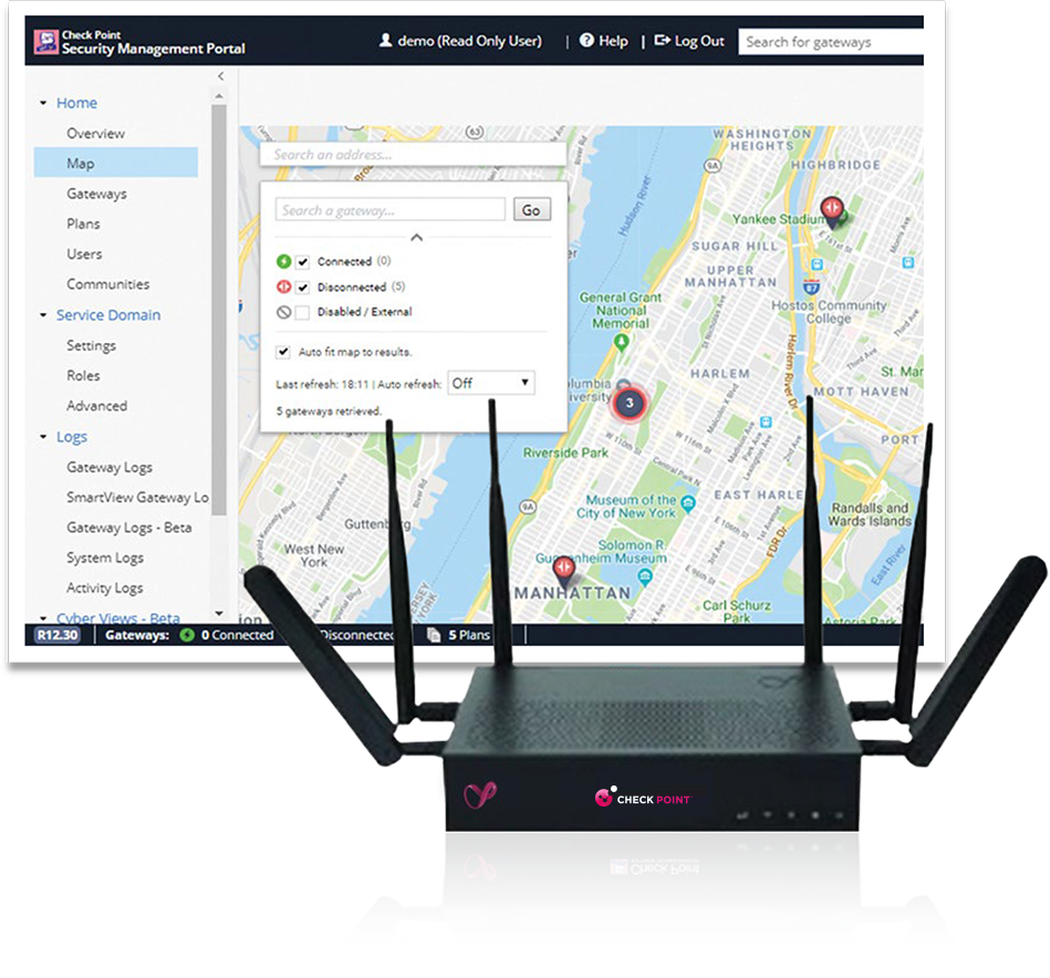 SMP Service Provider Map with device