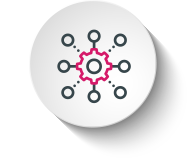 분홍색 아이콘 - 데이터 센터 네트워크