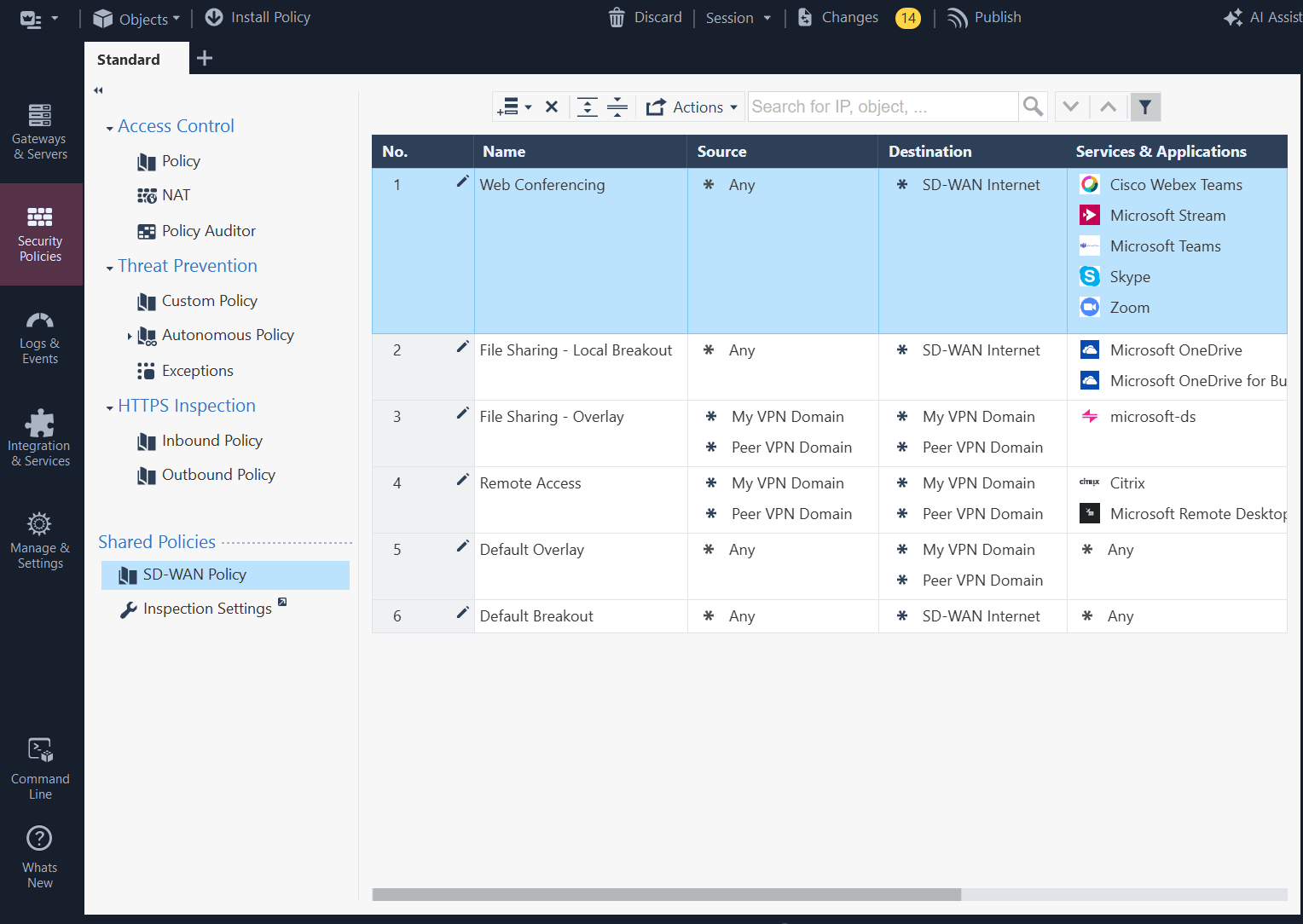 sd wan screenshot