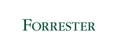 forrester logotipo flutuador branco