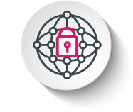 ícone verde de segurança de rede