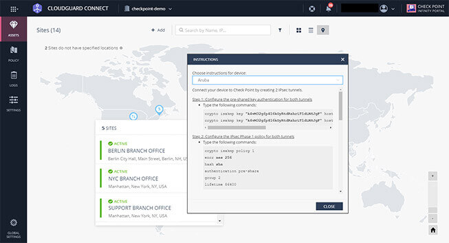 Aruba SD-WAN and CloudGuard Connect Secure SD-WAN