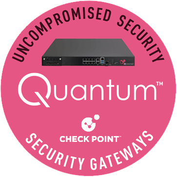 透明的 Quantum Security Gateway 硬體設備標誌