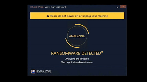 Anti-ransomware file restored animation
