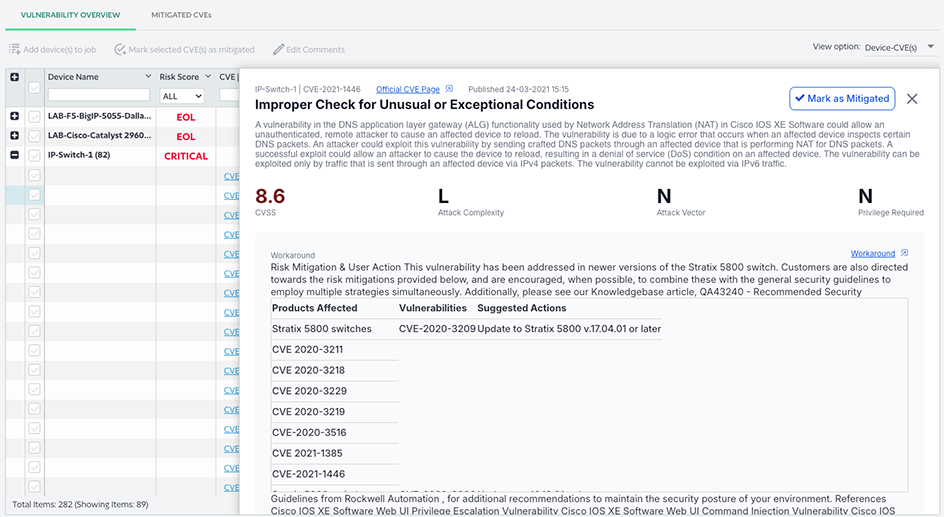 CVEs with Available Workarounds