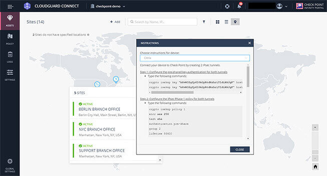 CloudGuard Connect UI