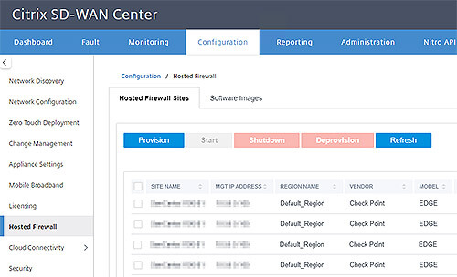 Citrix SD-WAN Center ui