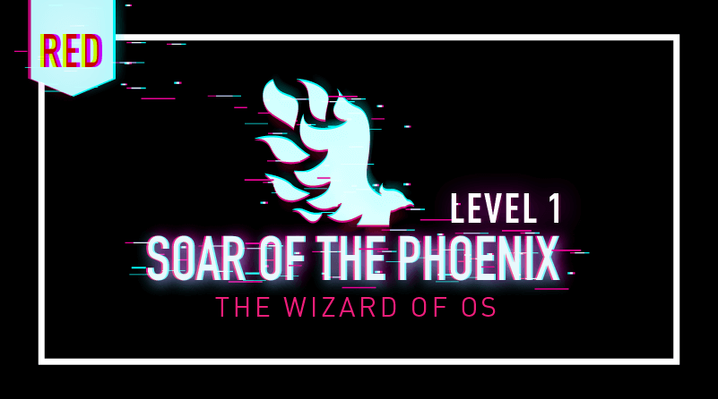 サイバー レンジのLevel 1 Soar of the Phoenix: The Wizard of OSコースのタイル画像