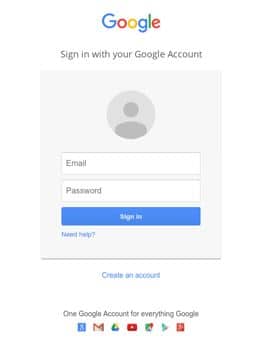 google sign in screen google sign in screen