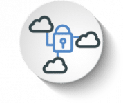 icon blue cloud lock