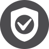 icon gray circle security