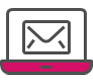 Ícone rosa web e-mail