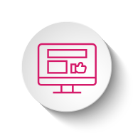 ícone campanhas de marketing rosa