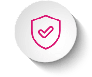 icon pink shield check