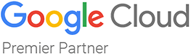 Логотип Google Cloud Premier Partner 190x55