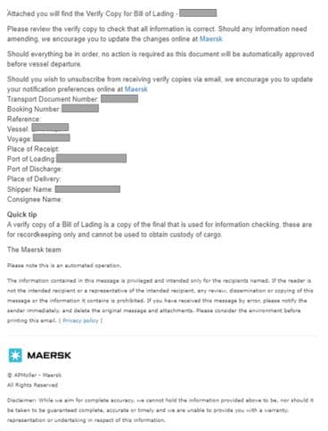 maersk phishing email