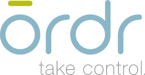 Logotipo de Ordr con eslogan