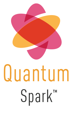 Quantum Sparkのロゴのフローティング アイコン