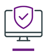 real time ransomware purple icon