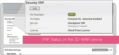 VMwareのセキュリティVNFのスクリーンショット