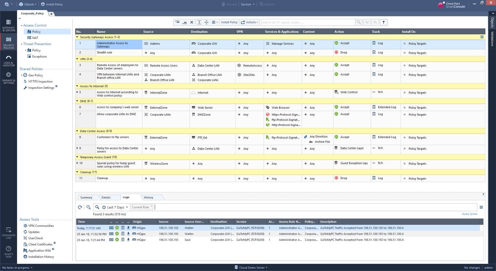 Software Firewall Comparison Chart