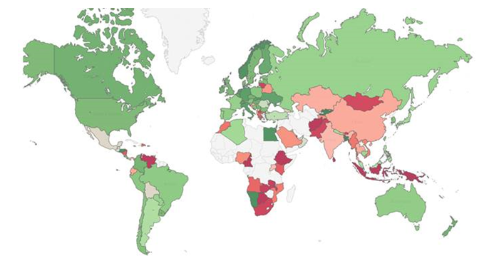 World Threat Map Index